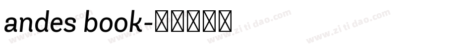 andes book字体转换